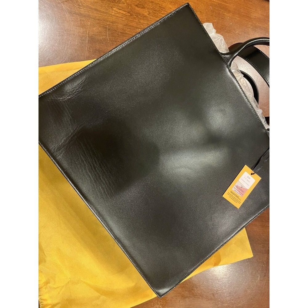 VALENTINO BY MARIO VALENTINO Olivia Leather Satchel Bag Black NEW Rtl $1095 - Picture 11 of 12